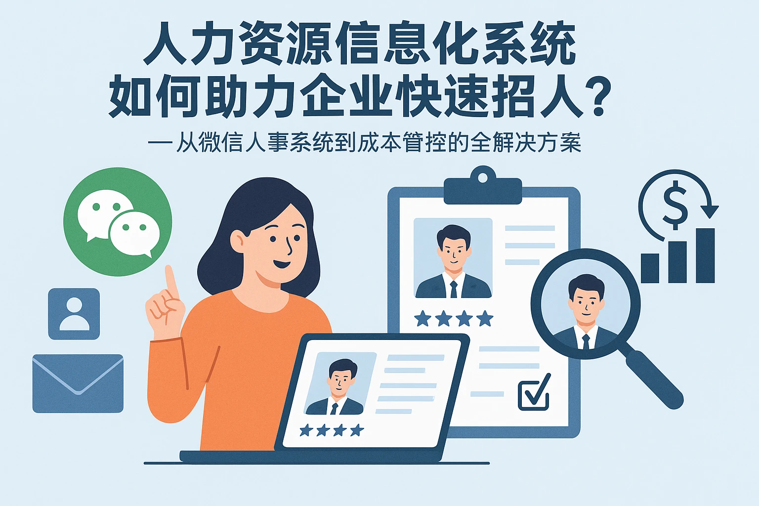 人力资源信息化系统如何助力企业快速招人？——从微信人事系统到成本管控的全解决方案