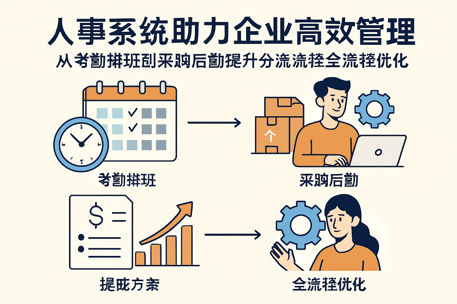 人事系统助力企业高效管理：从考勤排班到采购后勤提成方案的全流程优化