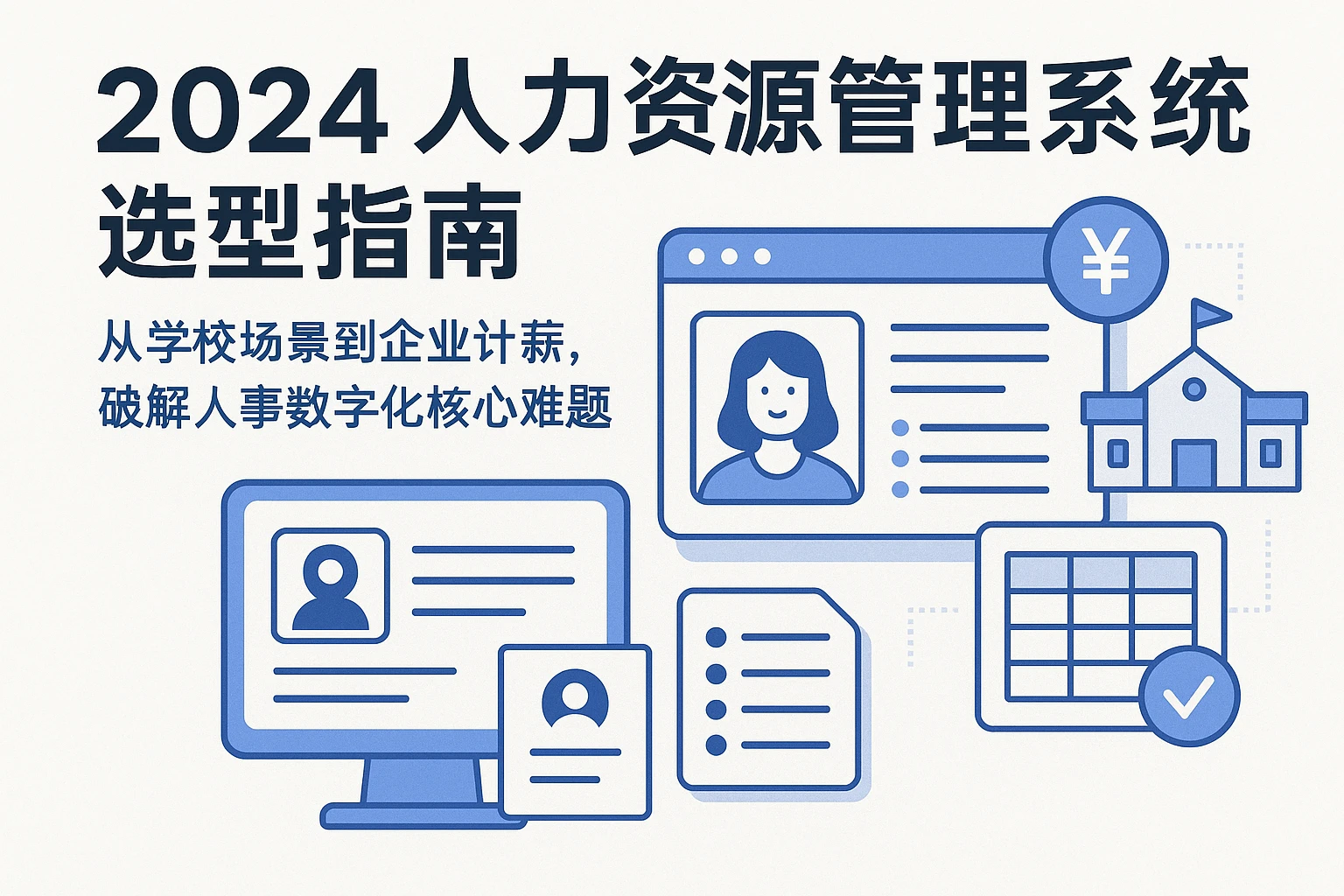 2024人力资源管理系统选型指南：从学校场景到企业计薪，破解人事数字化核心难题