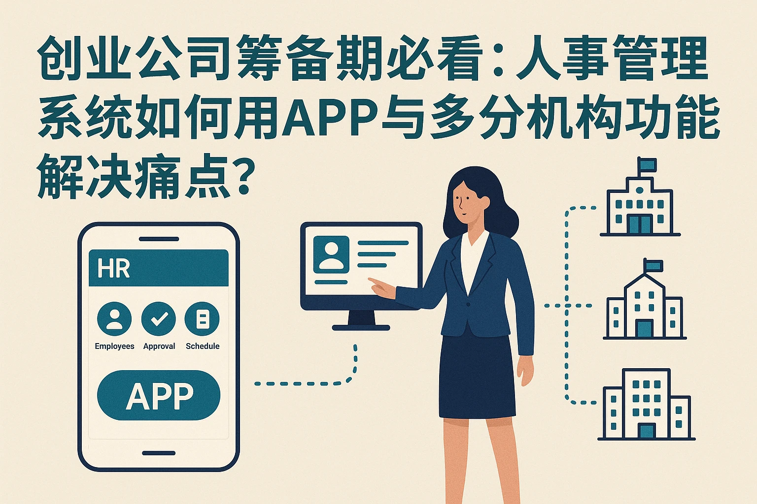 创业公司筹备期必看：人事管理系统如何用APP与多分支机构功能解决痛点？