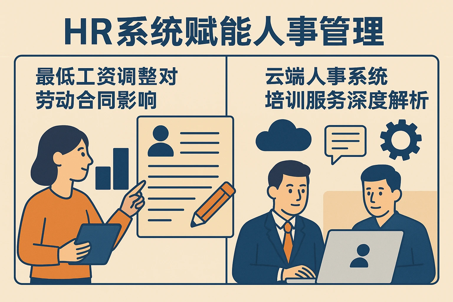 HR系统赋能人事管理：最低工资调整对劳动合同影响与云端人事系统培训服务深度解析