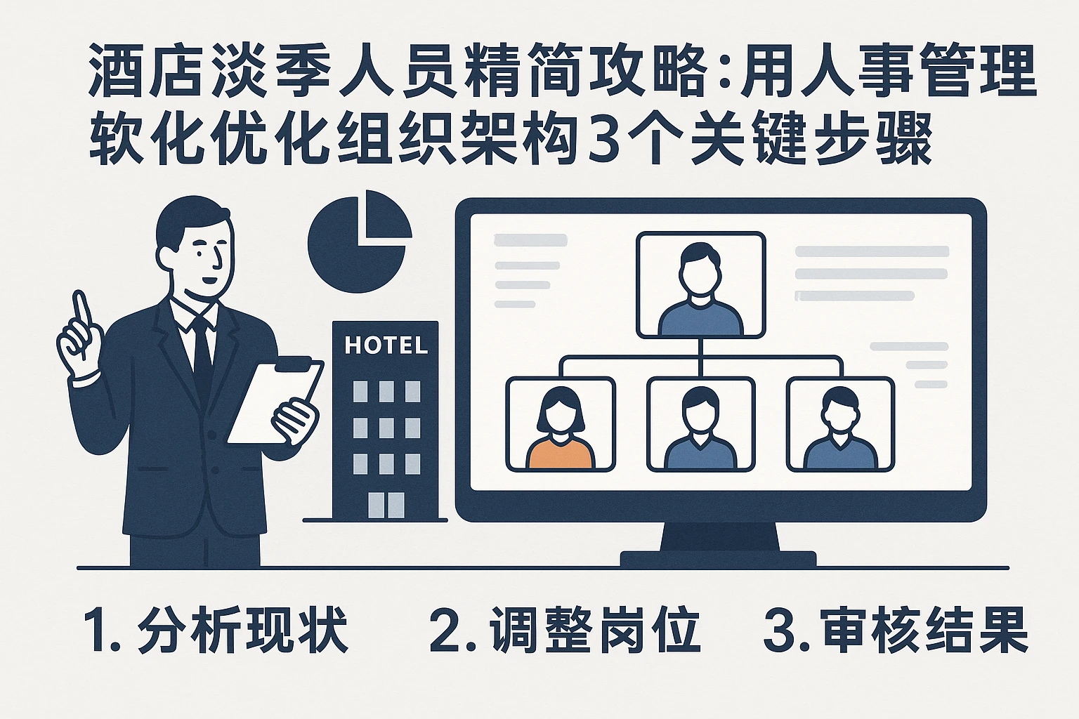 酒店淡季人员精简攻略：用人事管理软件优化组织架构的3个关键步骤