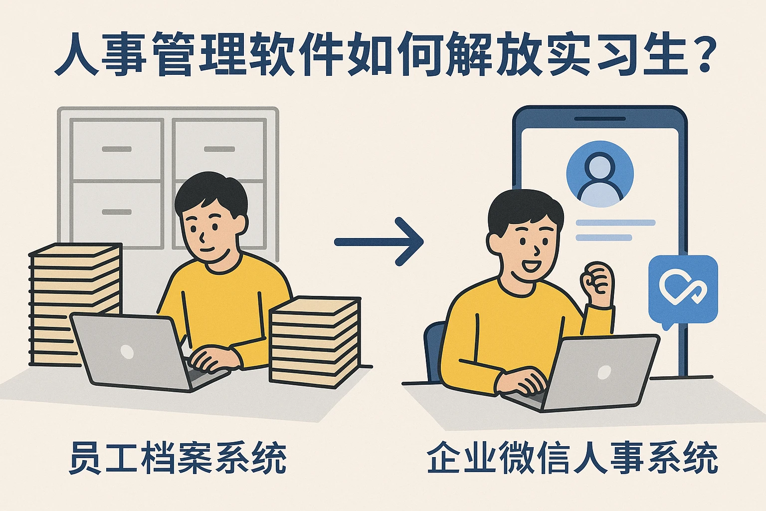 人事管理软件如何解放实习生？从员工档案系统到企业微信人事系统的效率提升之路