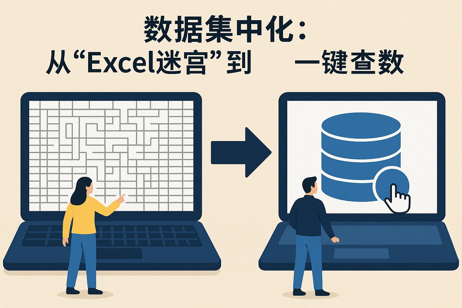 2. 数据集中化：从“Excel迷宫”到“一键查数”