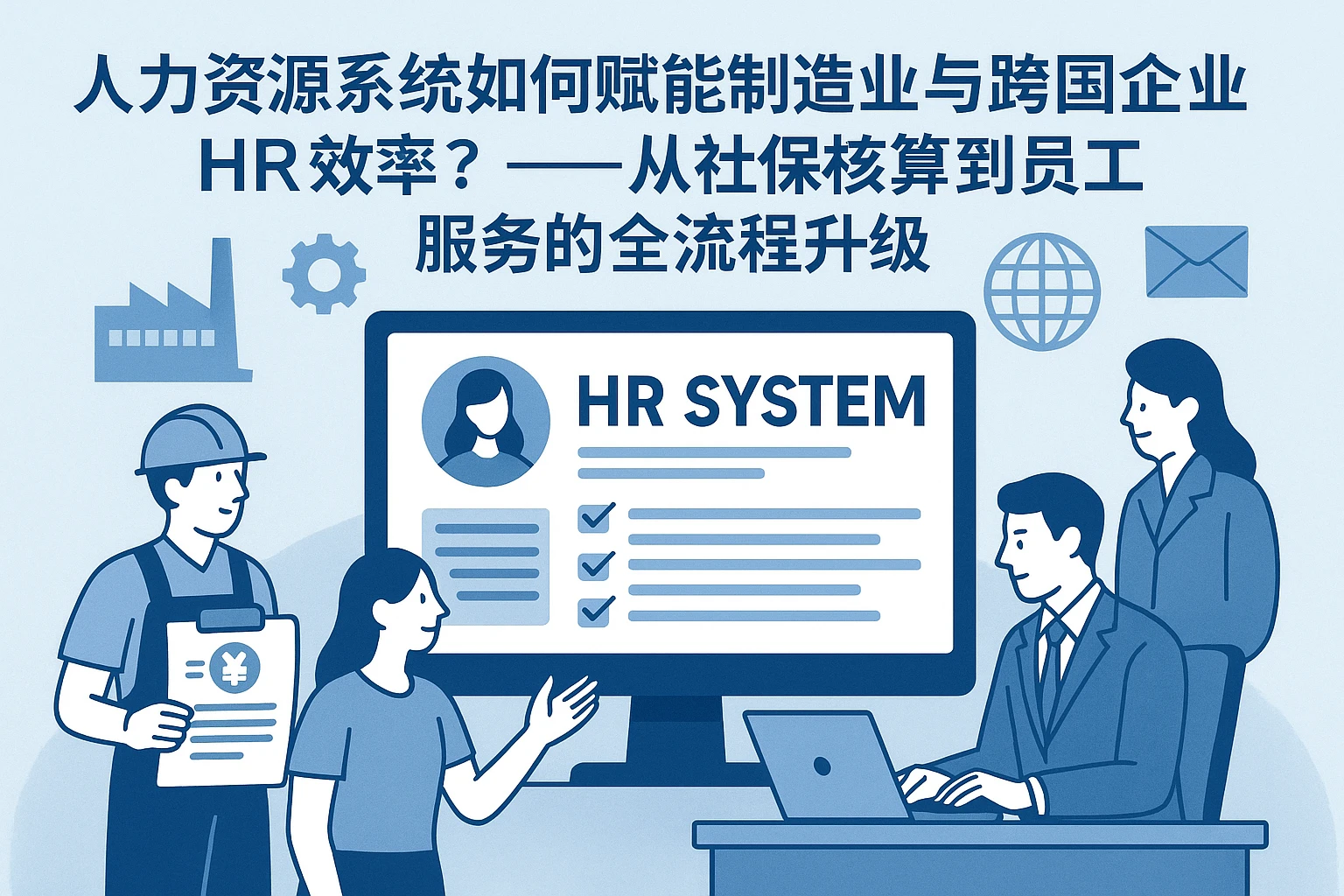 人力资源系统如何赋能制造业与跨国企业HR效率？——从社保核算到员工服务的全流程升级