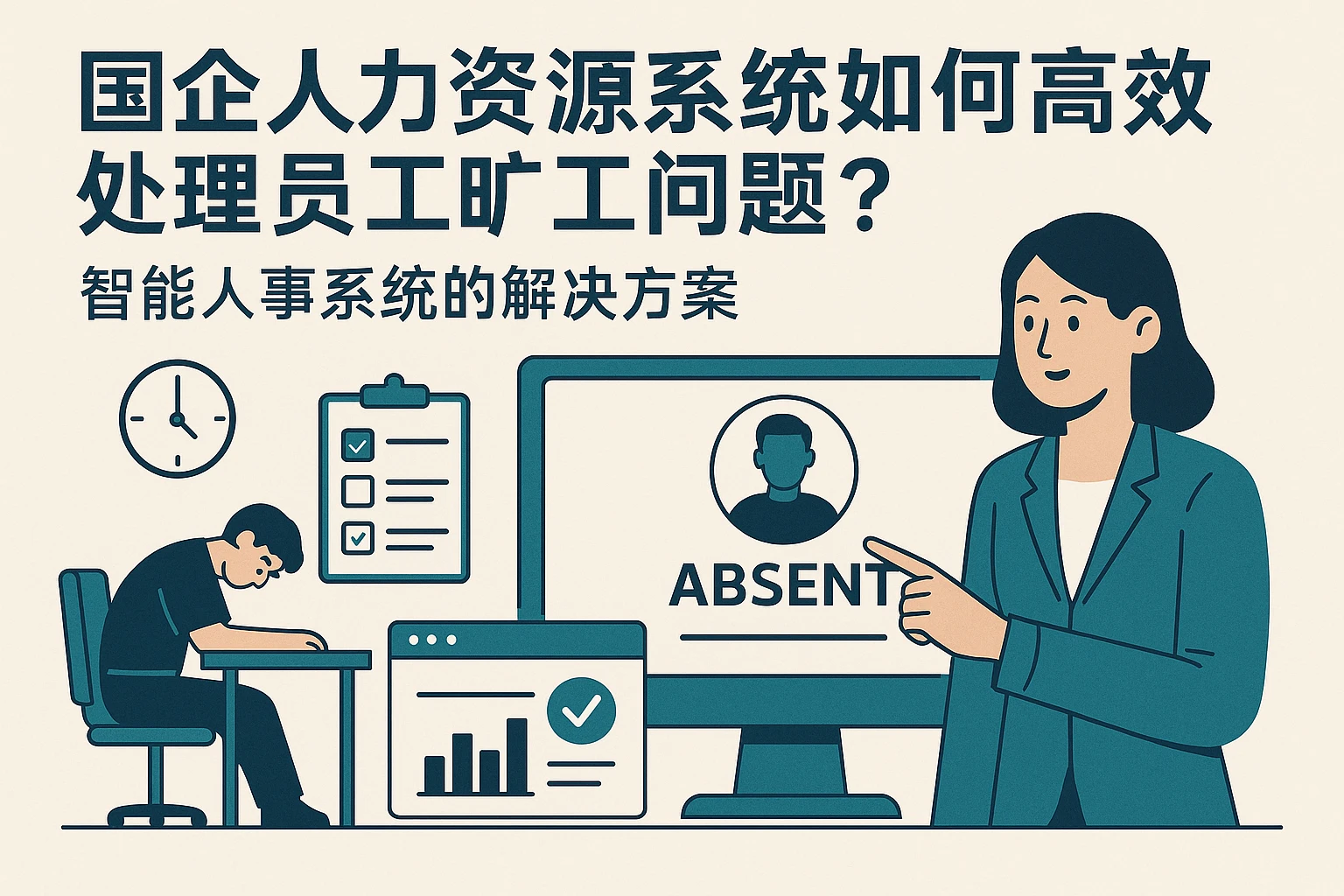 国企人力资源系统如何高效处理员工旷工问题？智能人事系统的解决方案