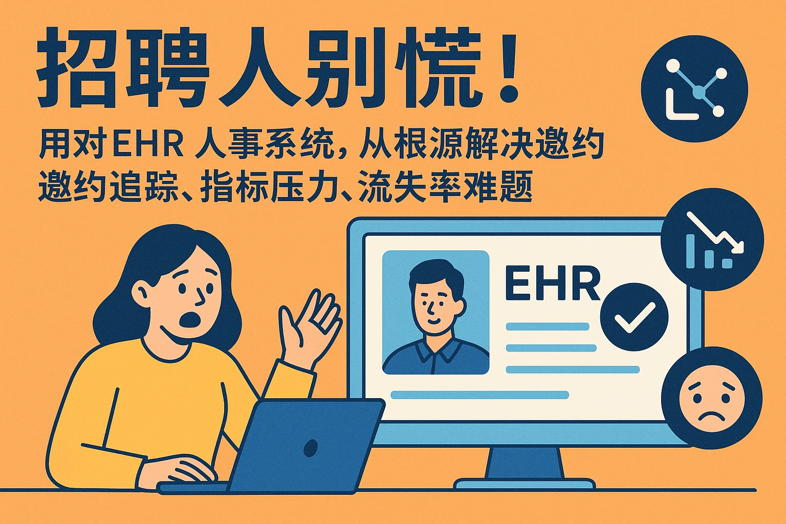 招聘人别慌！用对EHR人事系统，从根源解决邀约追踪、指标压力、流失率难题