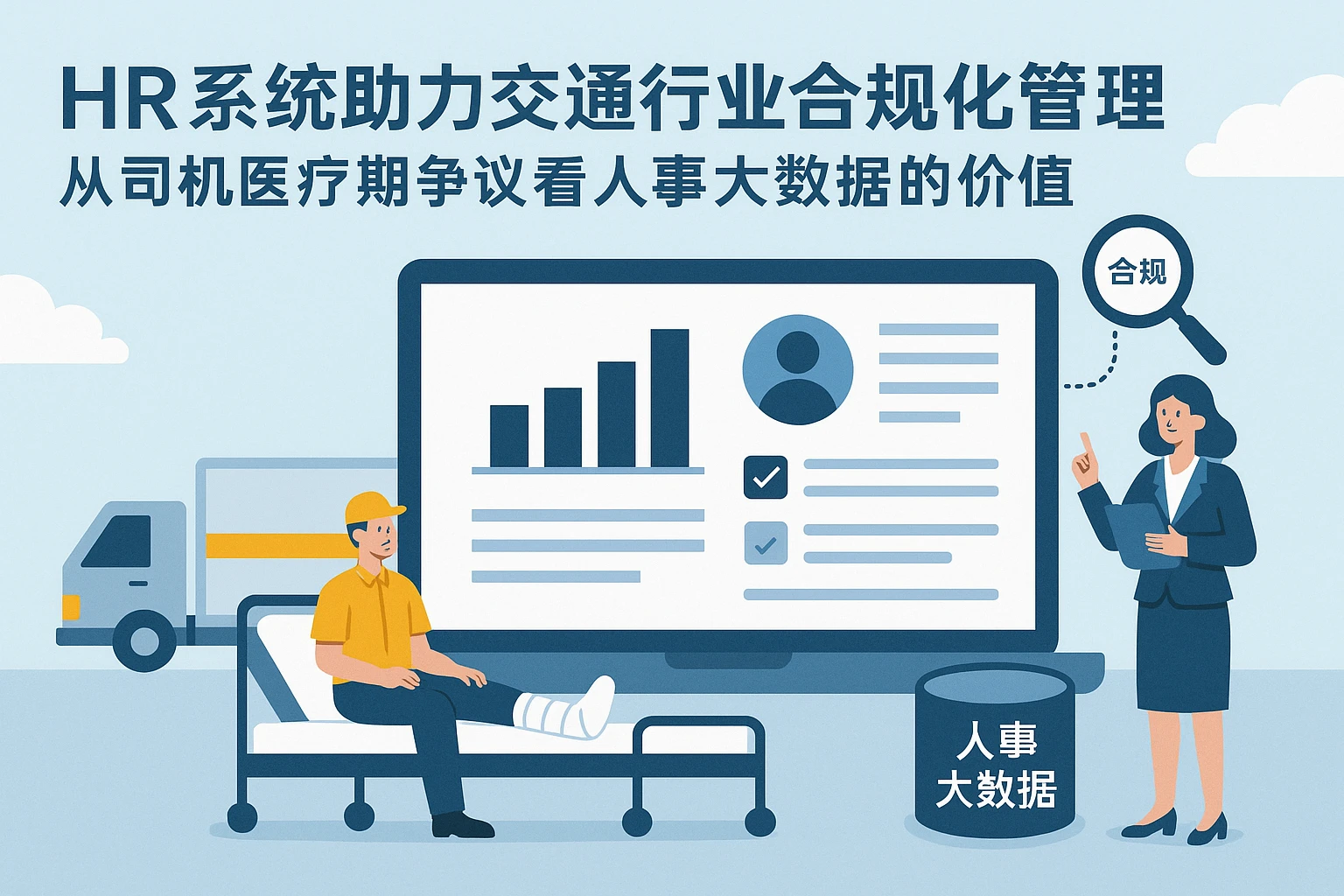 HR系统助力交通行业合规化管理:从司机医疗期争议看人事大数据的价值