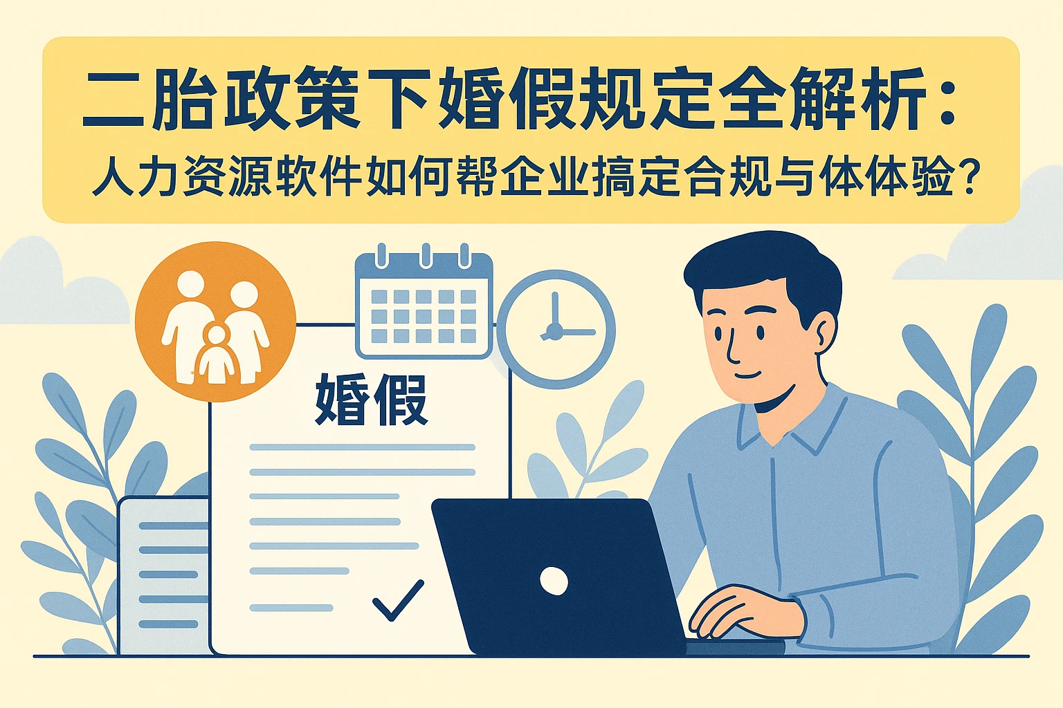 二胎政策下婚假规定全解析：人力资源软件如何帮企业搞定合规与体验？