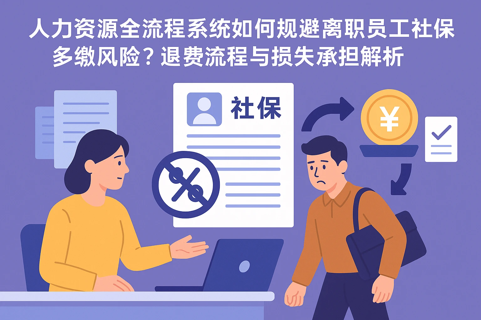 人力资源全流程系统如何规避离职员工社保多缴风险?退费流程与损失承担解析