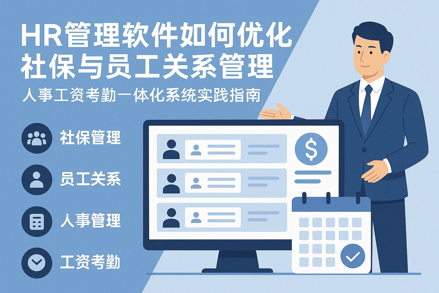 HR管理软件如何优化社保与员工关系管理——人事工资考勤一体化系统实践指南