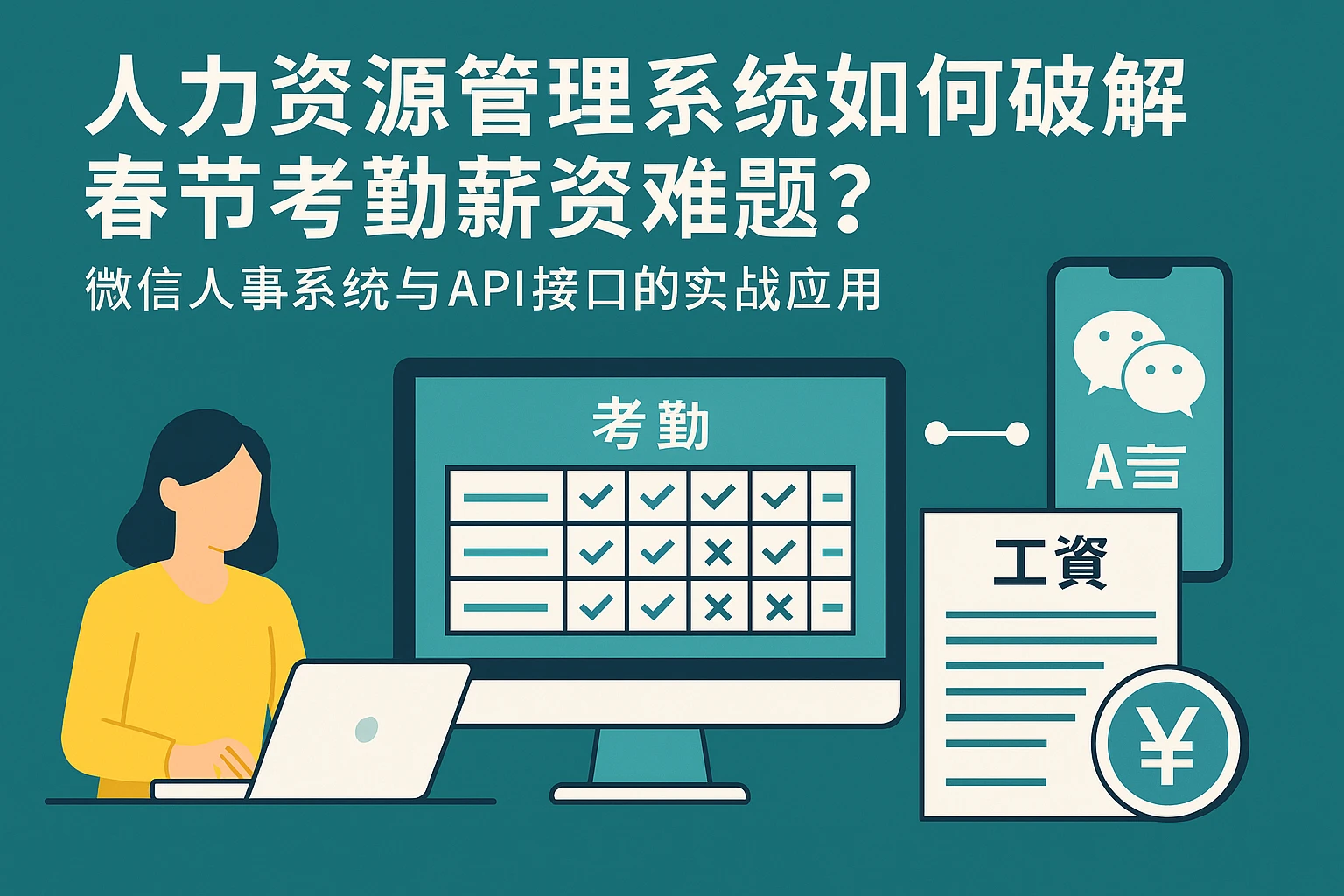 人力资源管理系统如何破解春节考勤薪资难题？微信人事系统与API接口的实战应用
