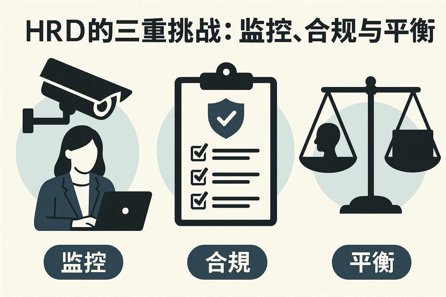2. HR的三重挑战：监控、合规与平衡
