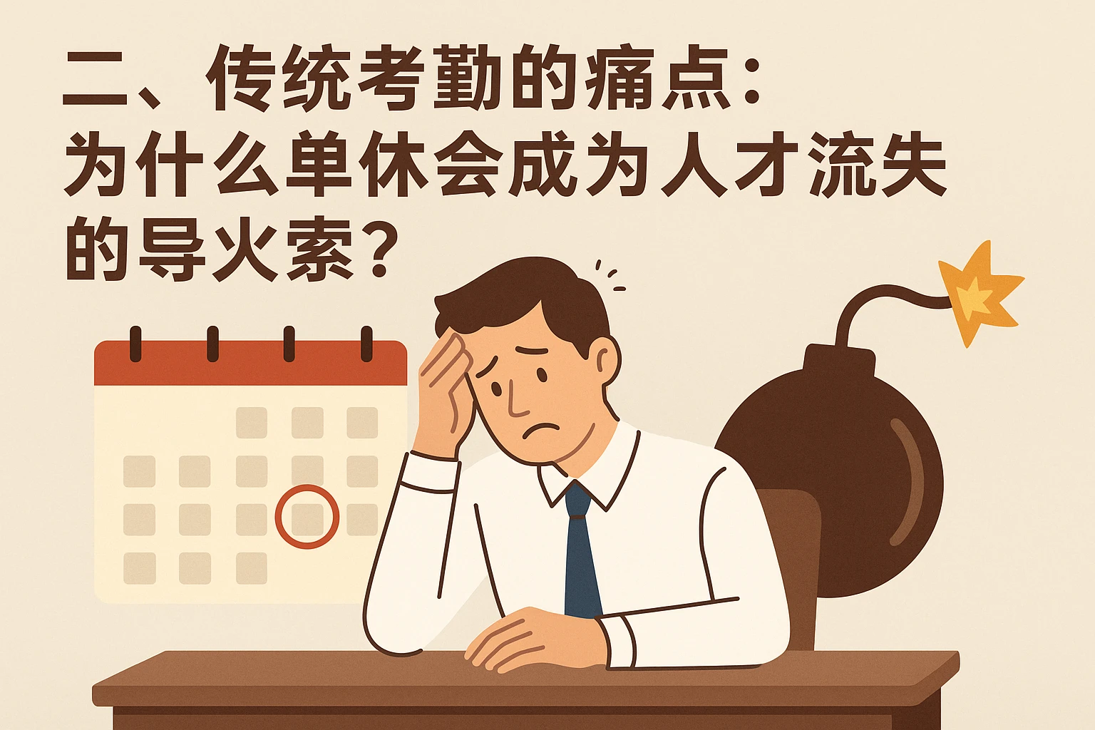 二、传统考勤的痛点：为什么单休会成为人才流失的导火索？