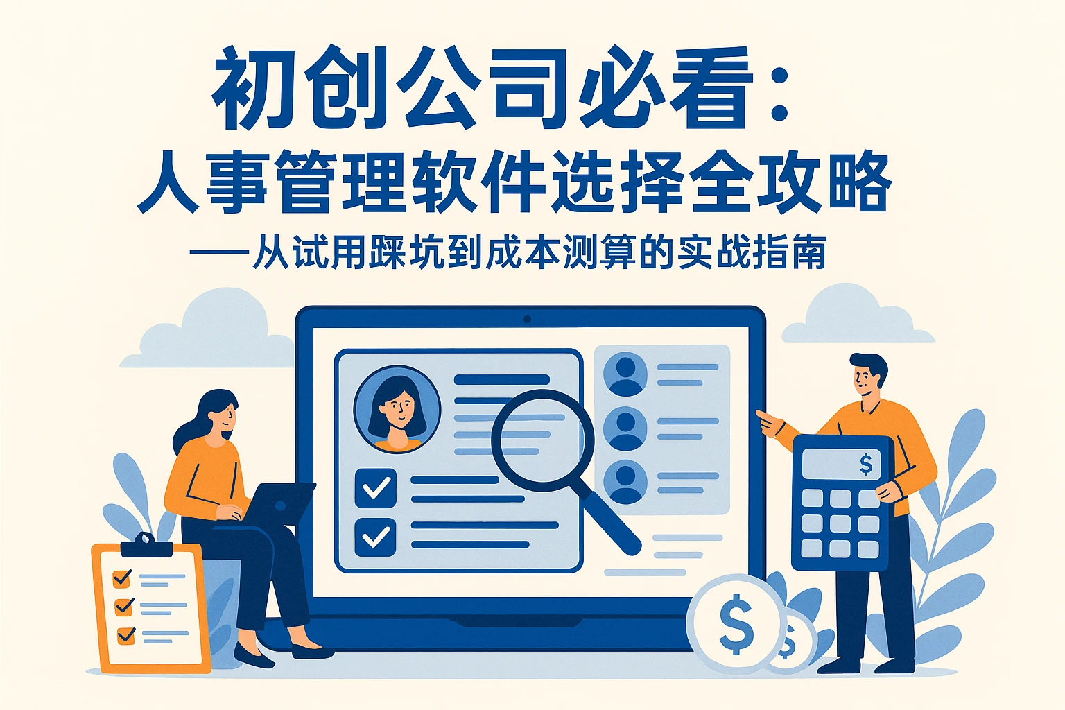 初创公司必看：人事管理软件选择全攻略——从试用踩坑到成本测算的实战指南