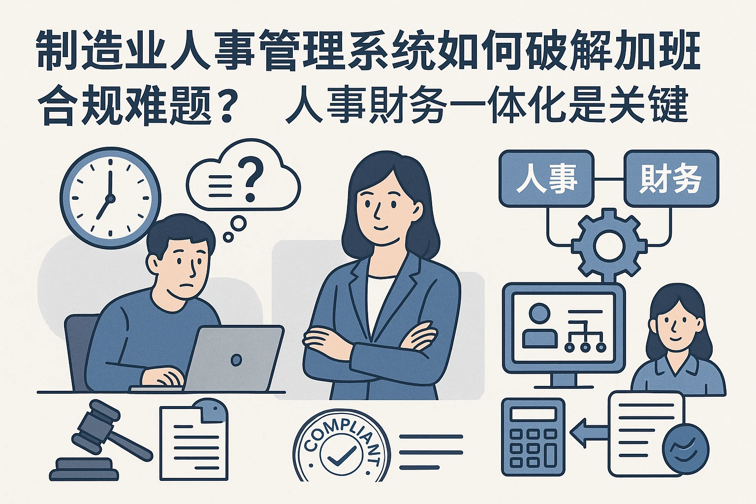制造业人事管理系统如何破解加班合规难题？人事财务一体化是关键