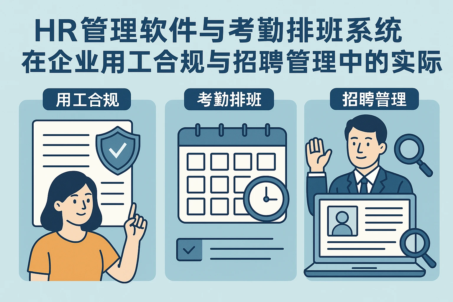 HR管理软件与考勤排班系统在企业用工合规与招聘管理中的实际价值