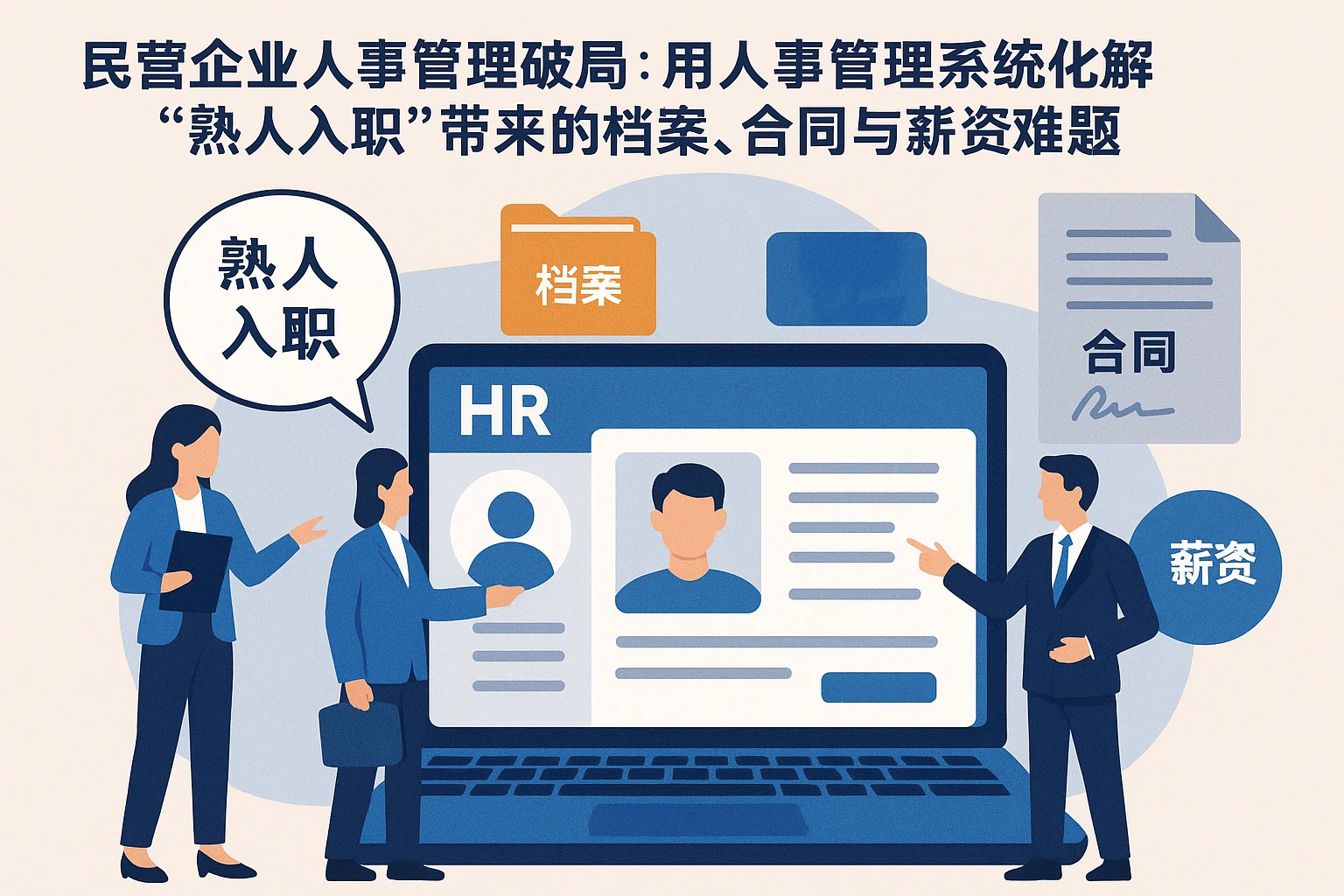 民营企业人事管理破局：用人事管理系统化解“熟人入职”带来的档案、合同与薪资难题