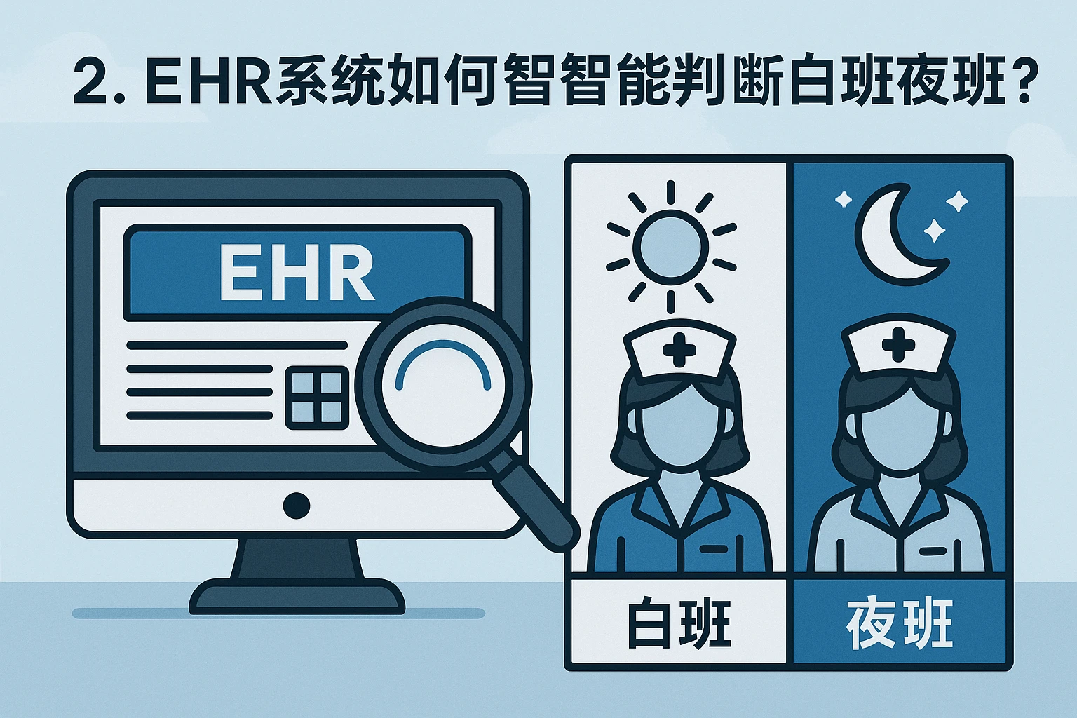 2. EHR系统如何智能判断白班夜班？