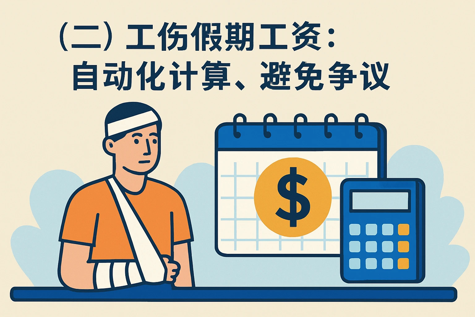 （二）工伤假期工资：自动化计算，避免争议