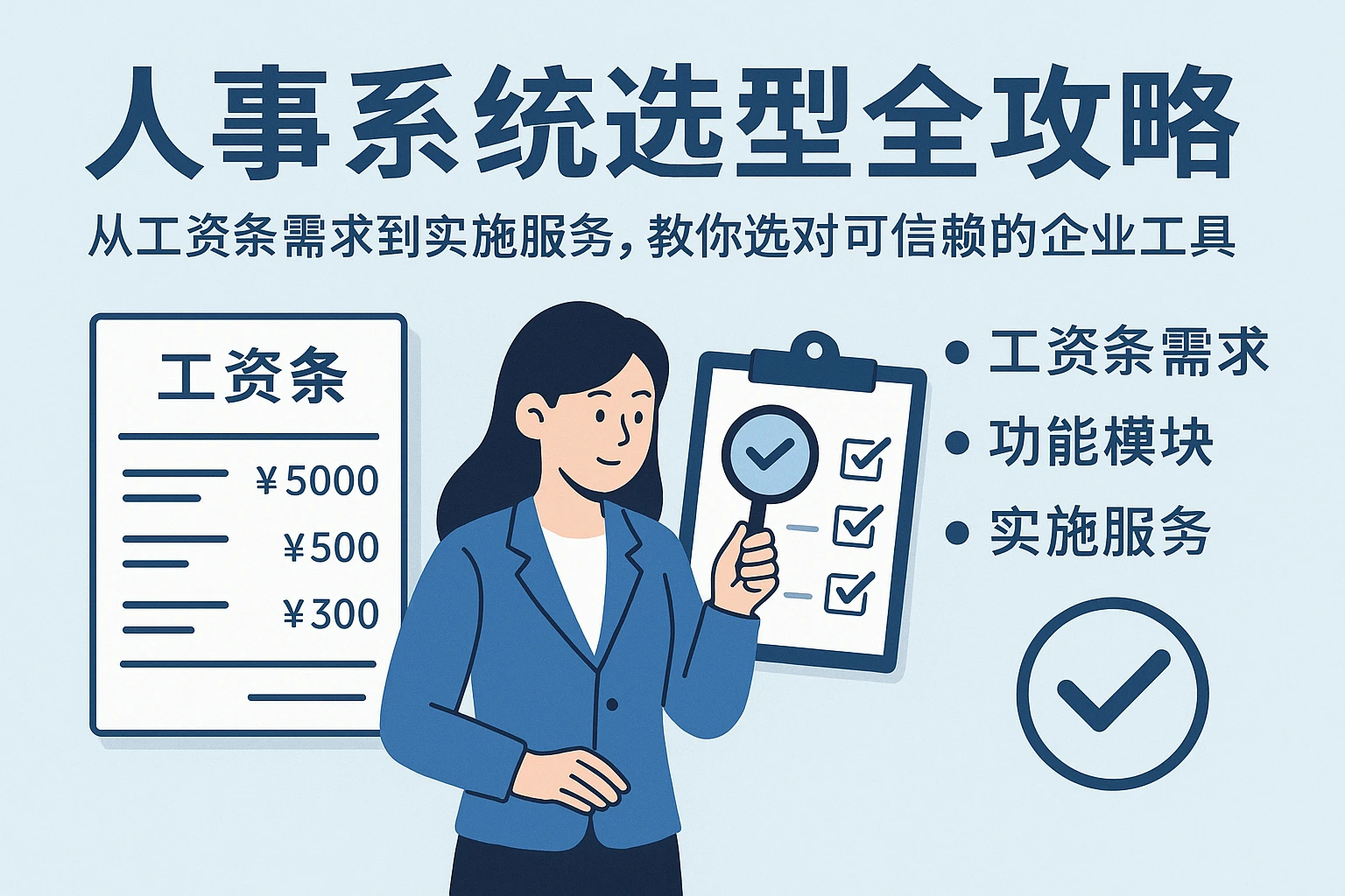 人事系统选型全攻略：从工资条需求到实施服务，教你选对可信赖的企业工具