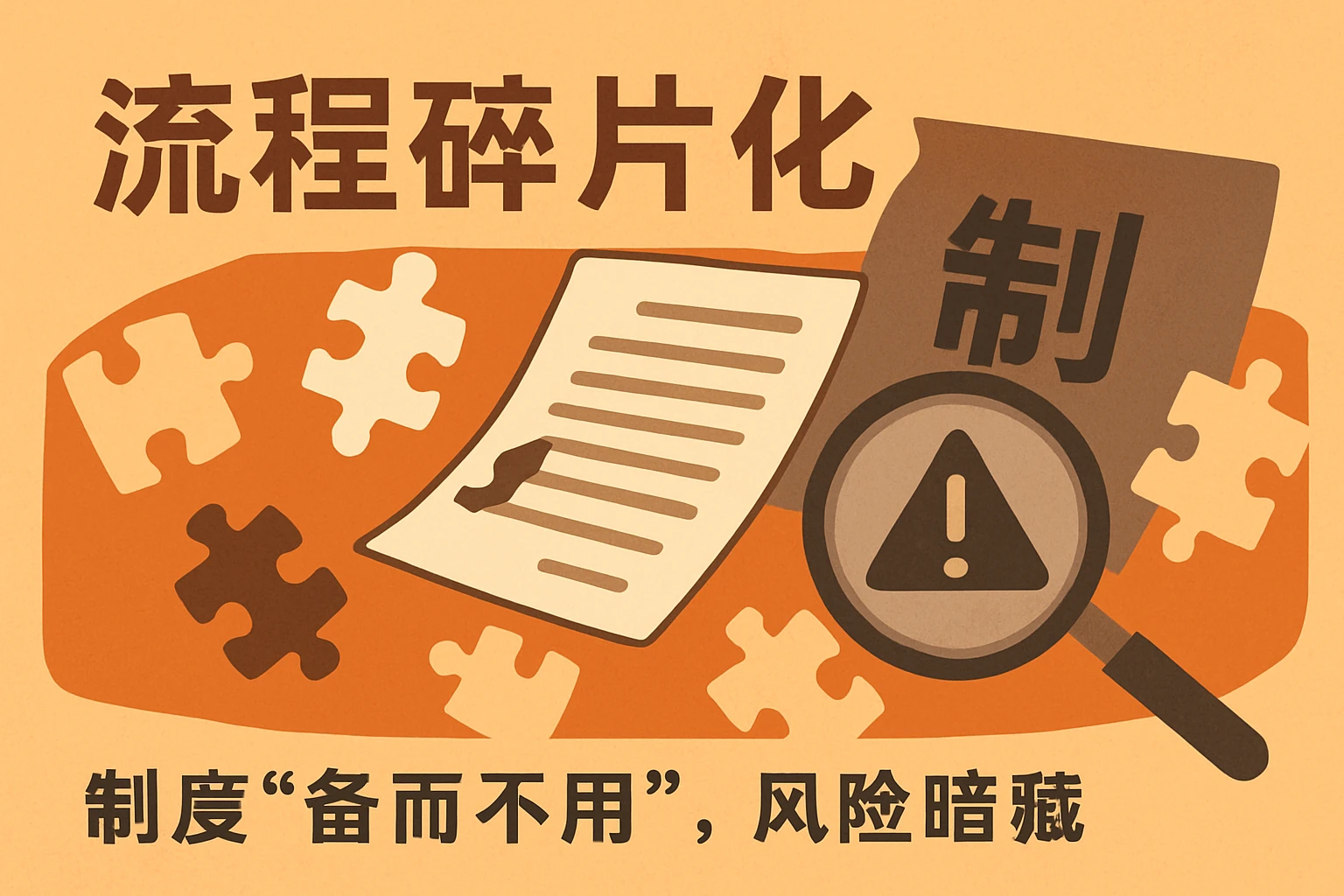1. 流程碎片化：制度“备而不用”，风险暗藏