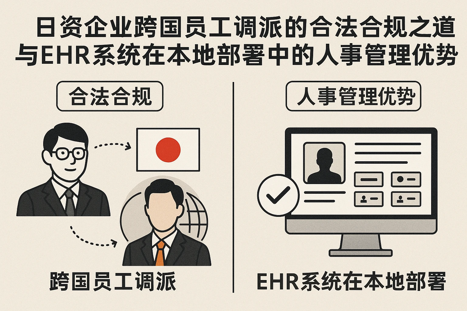 日资企业跨国员工调派的合法合规之道与EHR系统在本地部署中的人事管理优势对比