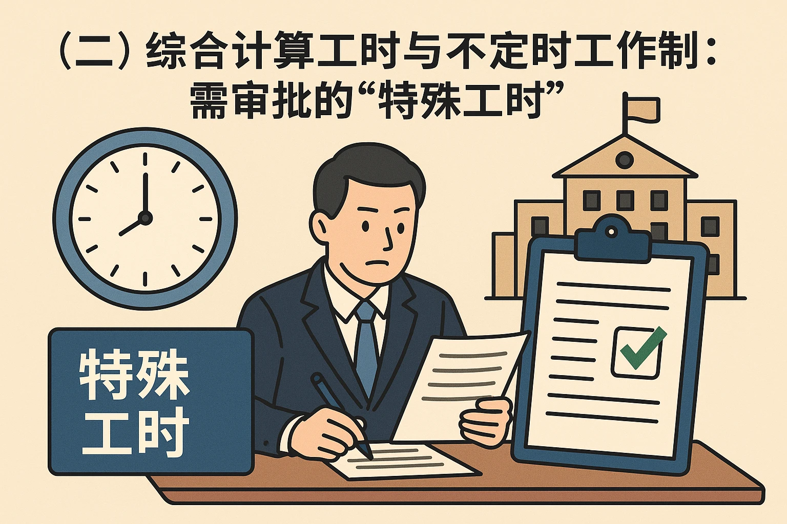 （二）综合计算工时与不定时工作制：需审批的“特殊工时”