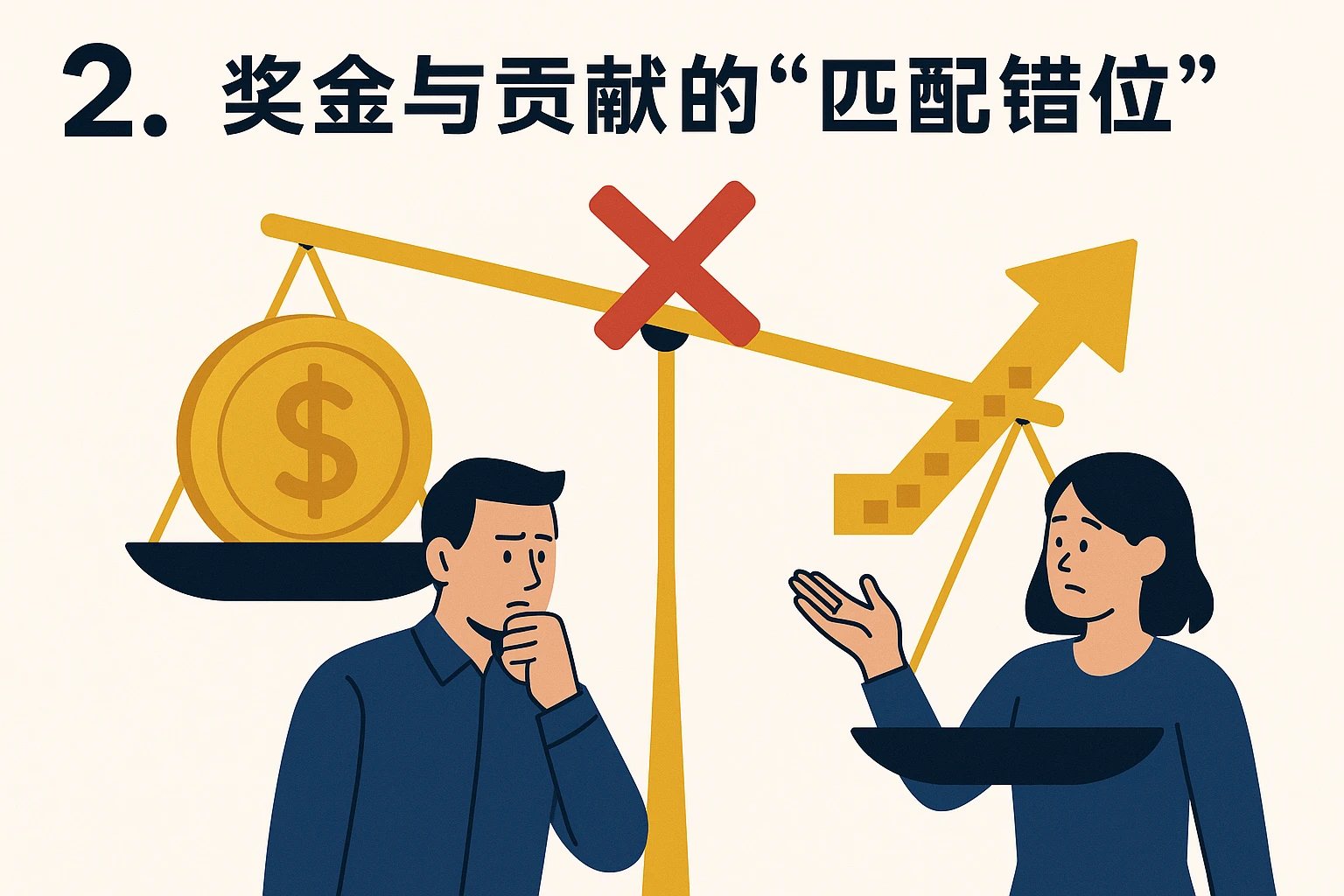 2. 奖金与贡献的“匹配错位”