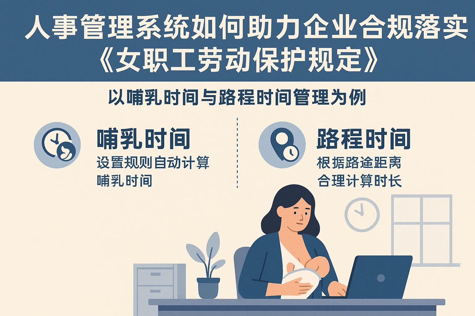 人事管理系统如何助力企业合规落实《女职工劳动保护规定》——以哺乳时间与路程时间管理为例