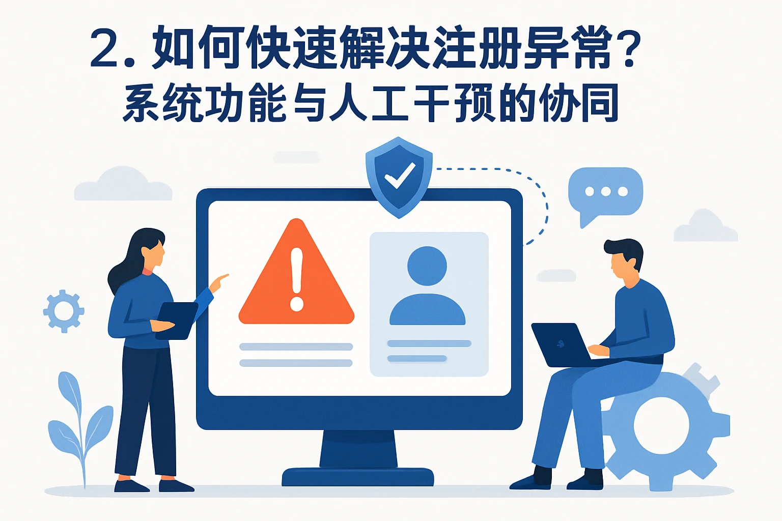 2. 如何快速解决注册异常？系统功能与人工干预的协同