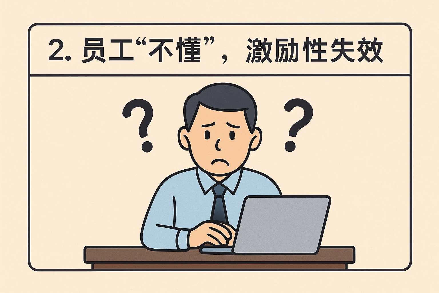 2. 员工“看不懂”，激励性失效