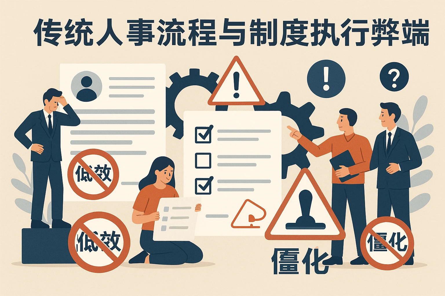 传统人事流程与制度执行弊端