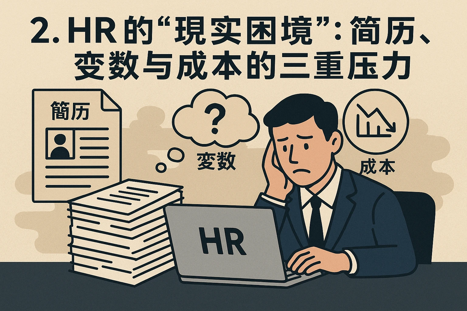 2. HR的“现实困境”：简历、变数与成本的三重压力