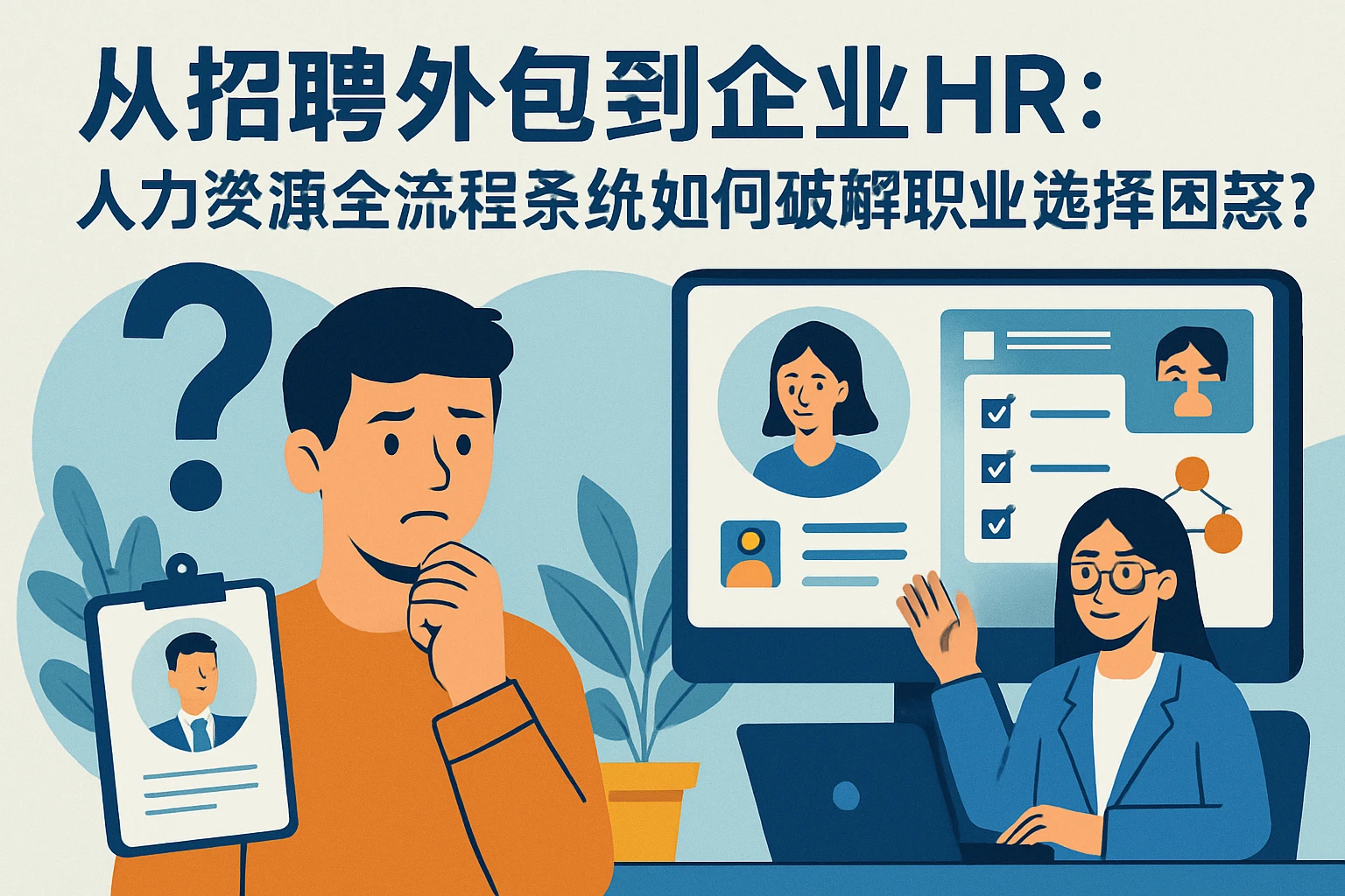 从招聘外包到企业HR：人力资源全流程系统如何破解职业选择困惑？