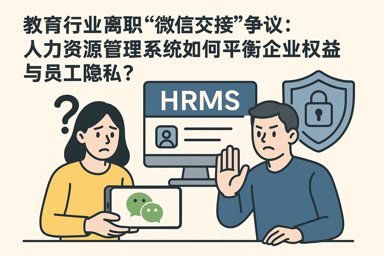 教育行业离职“微信交接”争议：人力资源管理系统如何平衡企业权益与员工隐私？