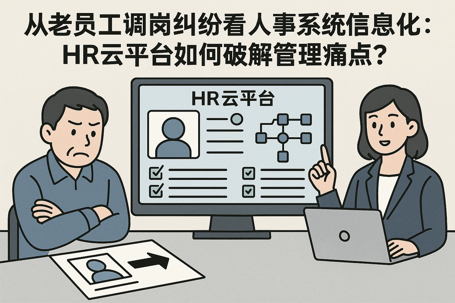 从老员工调岗纠纷看人事系统信息化：HR云平台如何破解管理痛点？