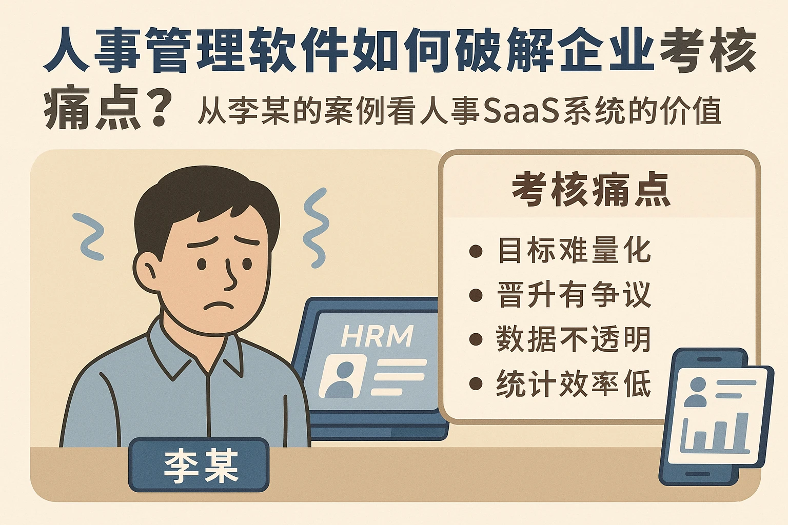 人事管理软件如何破解企业考核痛点？从李某的案例看人事SaaS系统的价值