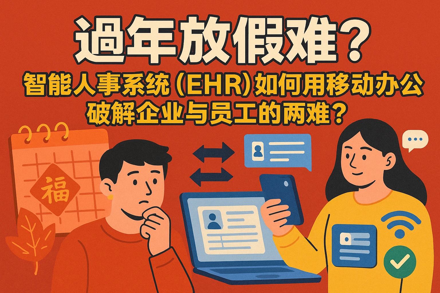 过年放假难？智能人事系统（EHR）如何用移动办公破解企业与员工的两难？