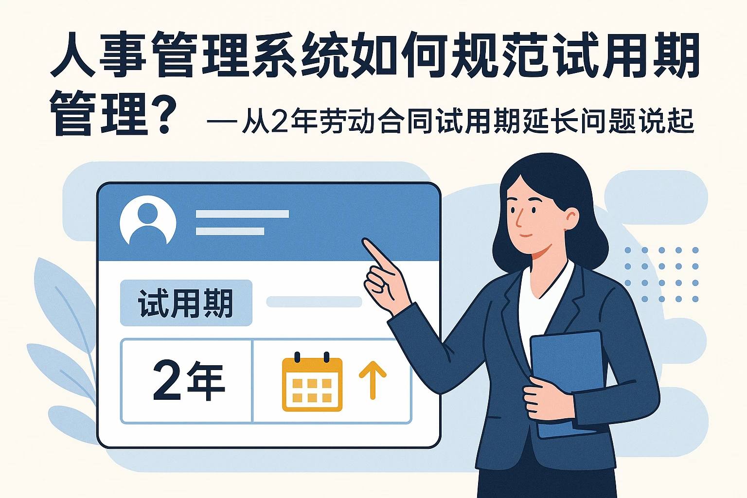 人事管理系统如何规范试用期管理？——从2年劳动合同试用期延长问题说起
