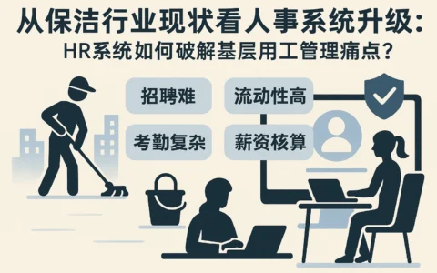 从保洁行业现状看人事系统升级：HR系统如何破解基层用工管理痛点？