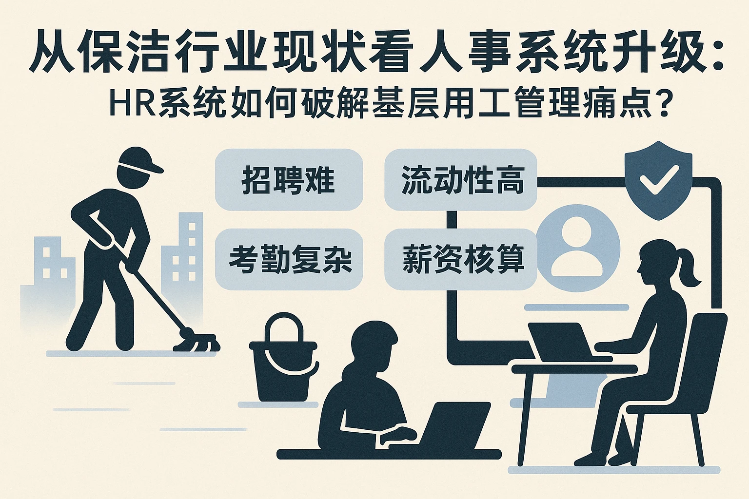 从保洁行业现状看人事系统升级：HR系统如何破解基层用工管理痛点？