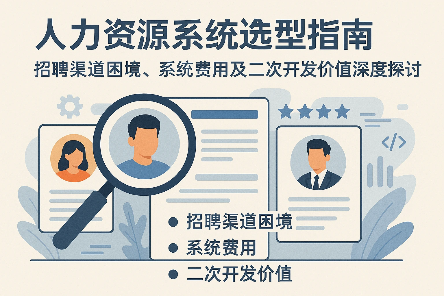 人力资源系统选型指南：招聘渠道困境、系统费用及二次开发价值深度探讨