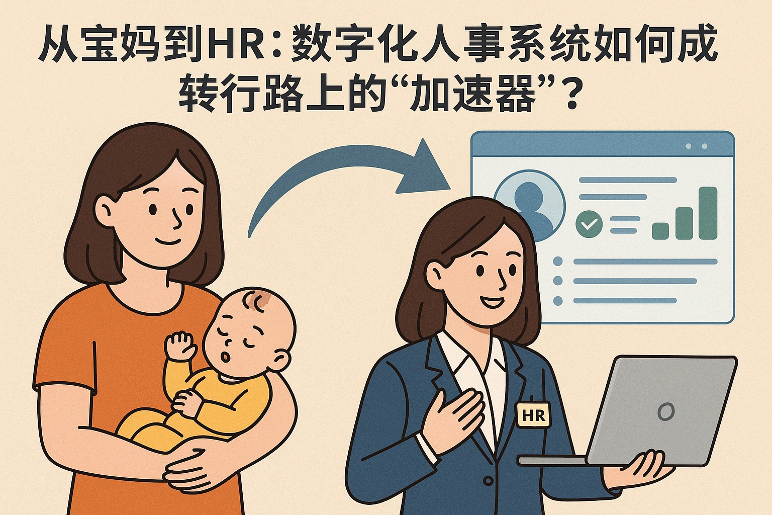从宝妈到HR:数字化人事系统如何成为转行路上的“加速器”?