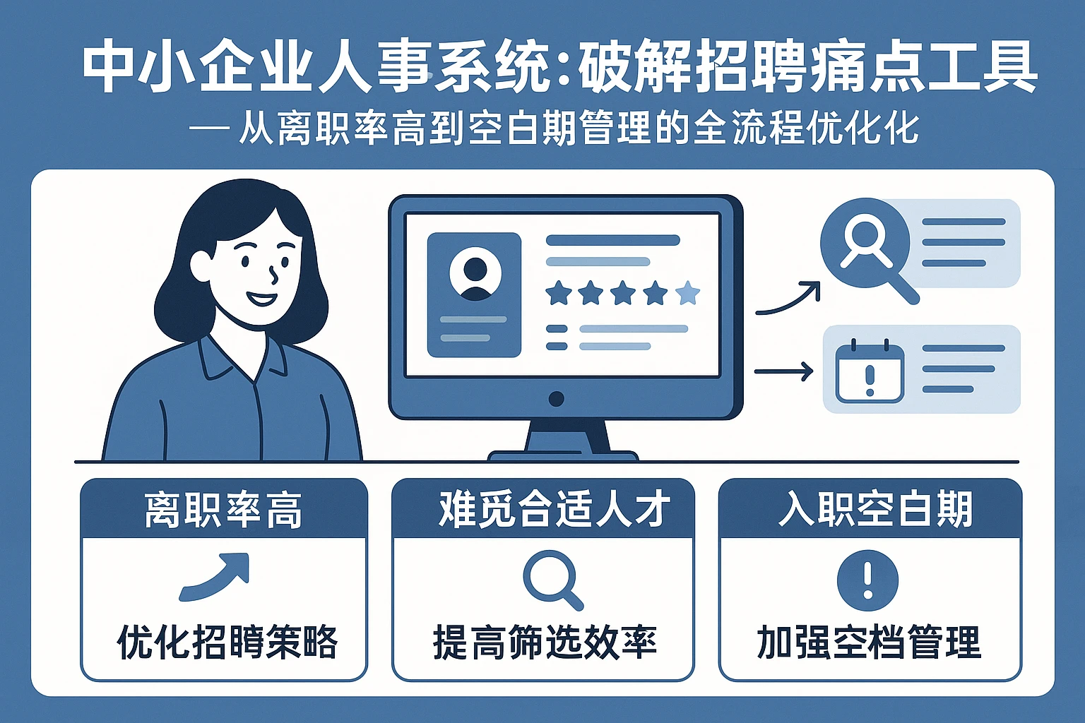中小企业人事系统：破解招聘痛点的高效工具——从离职率高到空白期管理的全流程优化