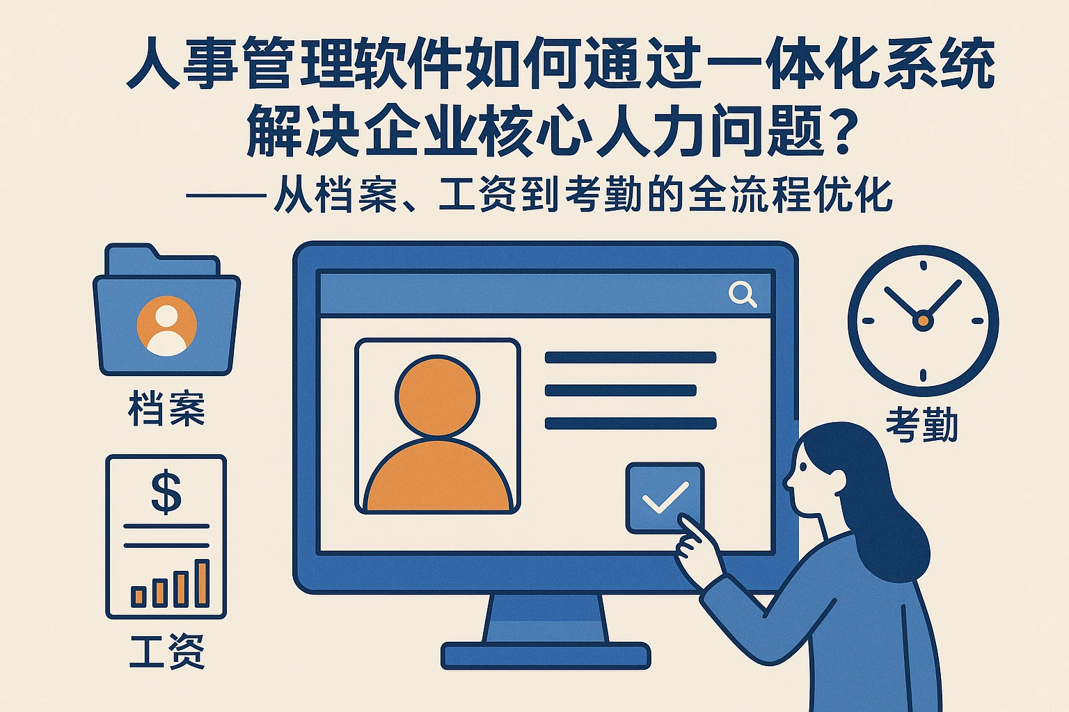 人事管理软件如何通过一体化系统解决企业核心人力问题？——从档案、工资到考勤的全流程优化