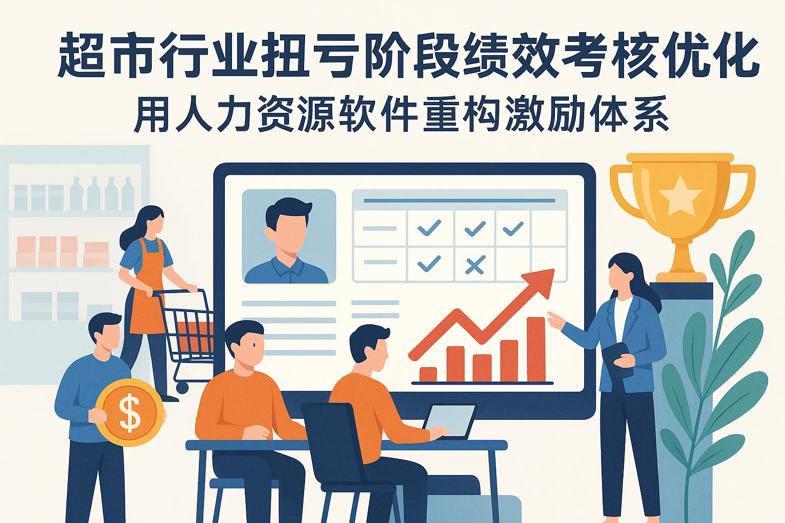 超市行业扭亏阶段绩效考核优化：用人力资源软件重构激励体系
