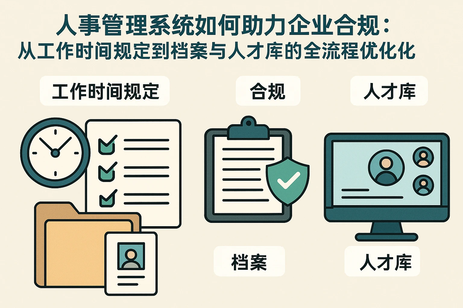 人事管理系统如何助力企业合规：从工作时间规定到档案与人才库的全流程优化
