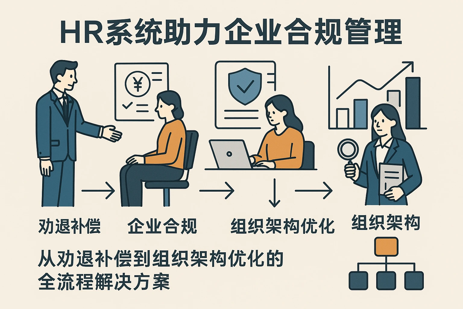 HR系统助力企业合规管理：从劝退补偿到组织架构优化的全流程解决方案