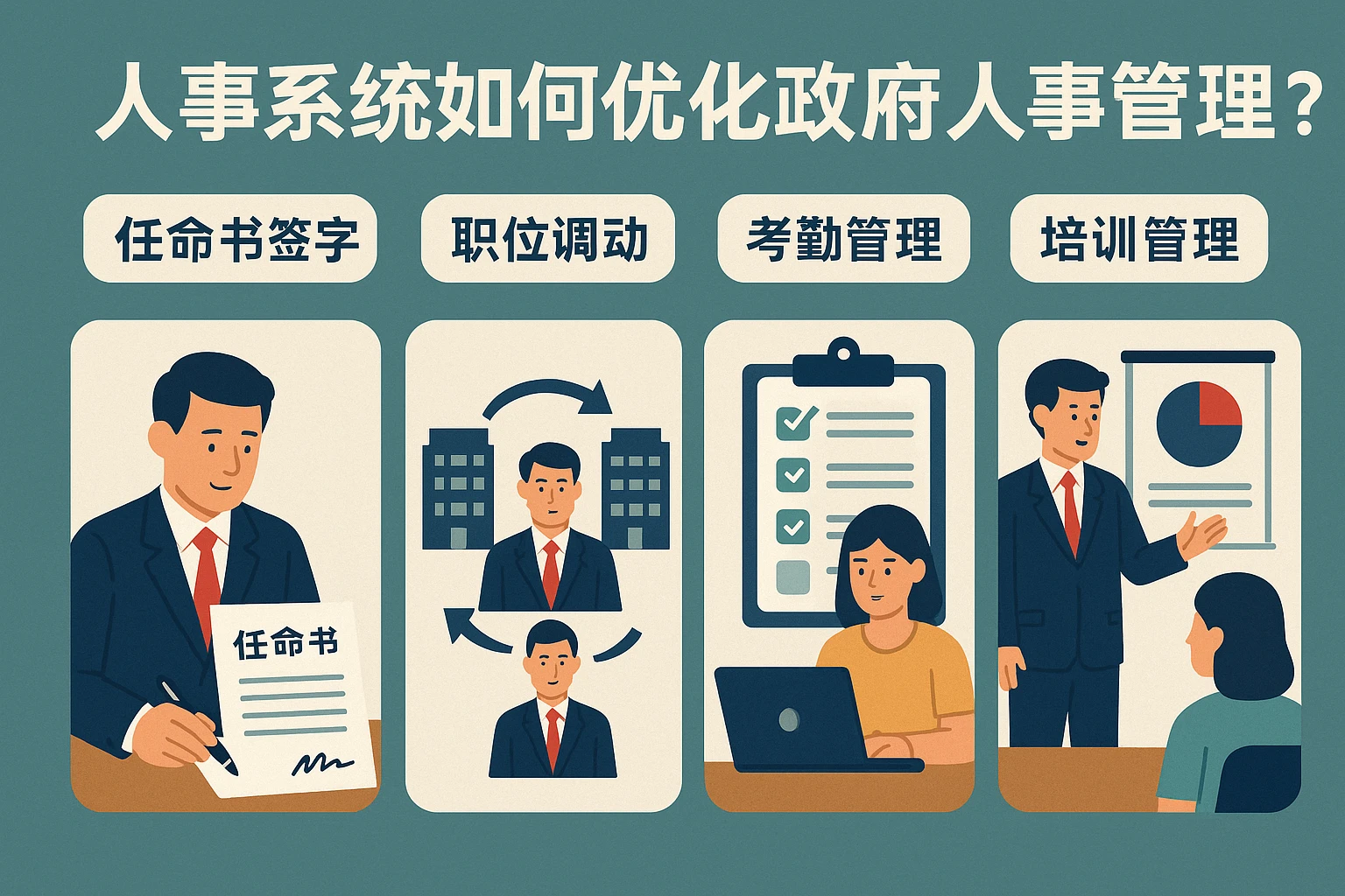 人事系统如何优化政府人事管理？从任命书签字到培训管理的全流程升级
